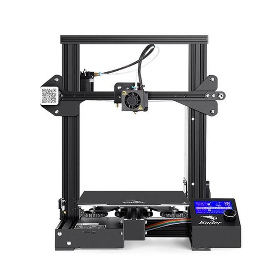 Impressora 3D Creality Ender-3, Velocidade Máxima de 180mm/s, Bico de 0.4mm, Estrutura em Alumínio Anodizado - 1201020134 Menor preço em Impressora 3D Creality Ender-3, Velocidade Máxima de 180mm/s, Bico de 0.4mm, Estrutura em Alumínio Anodizado - 1201020134