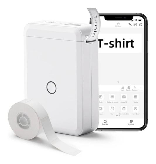 Imagem de Impressora Etiqueta Niimbot D110 Bluetooth Termica+1 Rolo