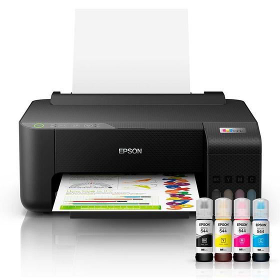 Imagem de Impressora Jato de Tinta Epson EcoTank L1250, Colorida, USB, Wifi, Duplex, Bivolt, Preto - C11CJ71302