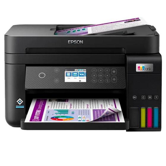 Impressora Multifuncional Epson EcoTank L6270, Jato de Tinta, Wifi, Wireless, Ethernet, Duplex Automático, Preto - C11CJ61302 Imagem de Impressora Multifuncional Epson EcoTank L6270, Jato de Tinta, Wifi, Wireless, Ethernet, Duplex Automático, Preto - C11CJ61302