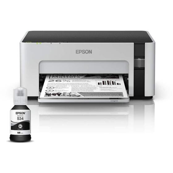 Impressora Tanque de Tinta Epson Ecotank M1120 Monocromática Wifi Conexão USB Bivolt
