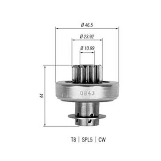 Imagem de Impulsor de partida celta 1.0 corsa nevada renault clio 1.6 kangoo 1.6 megane 1.6 scénic 1.6 r