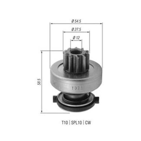 Imagem de Impulsor Partida Bendix MB 124 Steyr Puch Still 9002336223