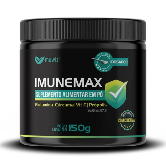 Imagem de Imunemax em Pó Muwiz 150g com Cúrcuma p/ Sistema Imune (sabor Abacaxi)
