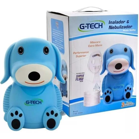 Imagem de Inalador e Nebulizador Infantil do Cachorrinho Nebdog G-Tech - Azul - GTECH