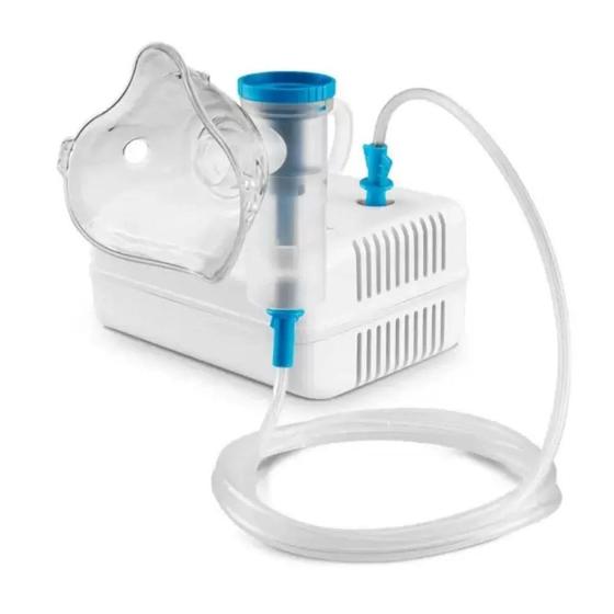 Imagem de Inalador Nebulizador Compressor Multilaser Branco e Azul Hc223