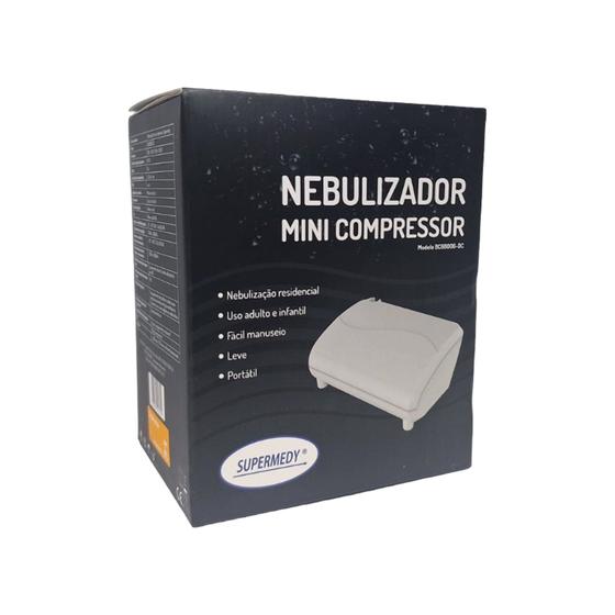 Imagem de Inalador Nebulizador Mini Compressor Modelo BC68006-DC Bivolt Supermedy