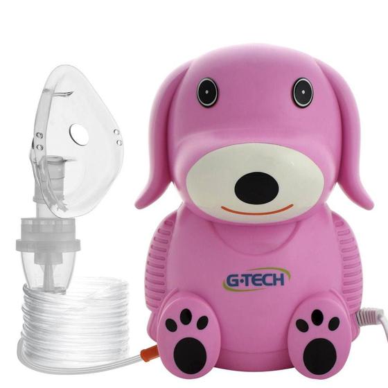 Inalador Nebulizador Nebdog Rosa - G Tech Menor preço em Inalador Nebulizador Nebdog Rosa - G Tech