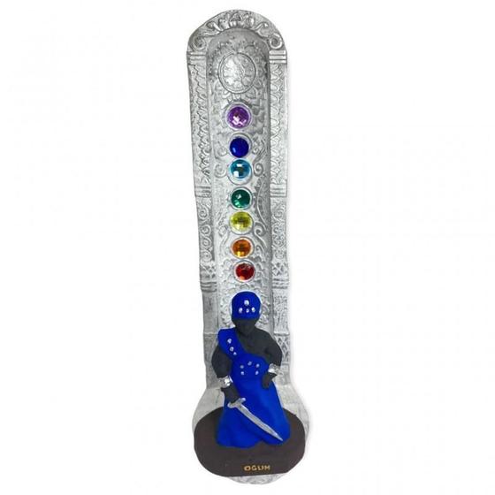 Imagem de Incensario 7 Chakras Branco Vertical Ogum ul 22 Cm Em