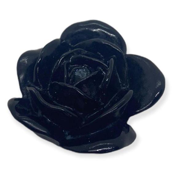Imagem de Incensario Rosa Negra 4 cm em Resina Umbanda Candomblé