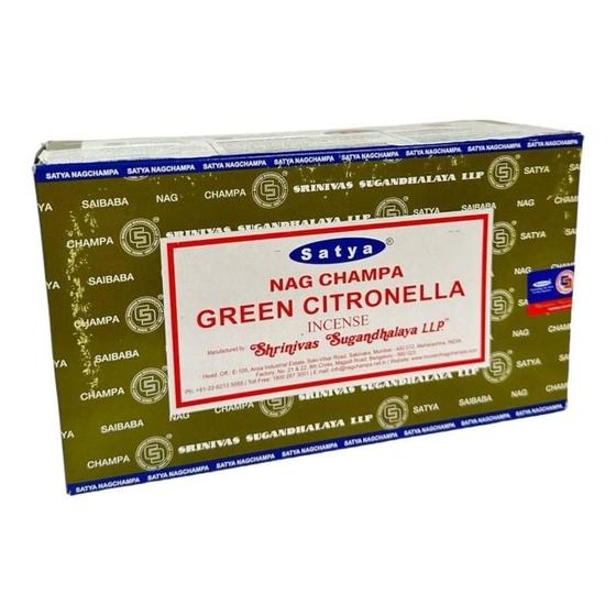 Imagem de Incenso Citronela Massala Green Citronella Satya 12Cxs 12Var