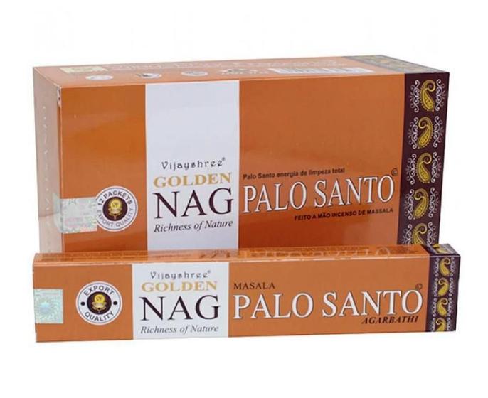 Imagem de Incenso Indiano De Massala Golden Nag Palo Santo 15g