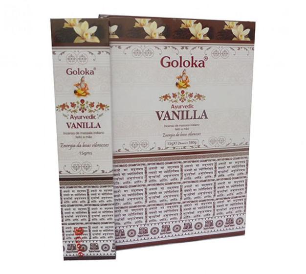 Imagem de Incenso Indiano De Massala Goloka Ayurvedic Vanilla