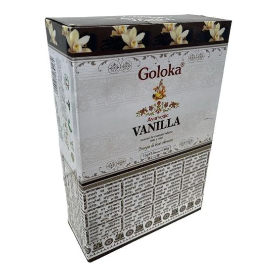 Imagem de Incenso Massala Baunilha Vanilla Goloka 12 Cxs De 15g