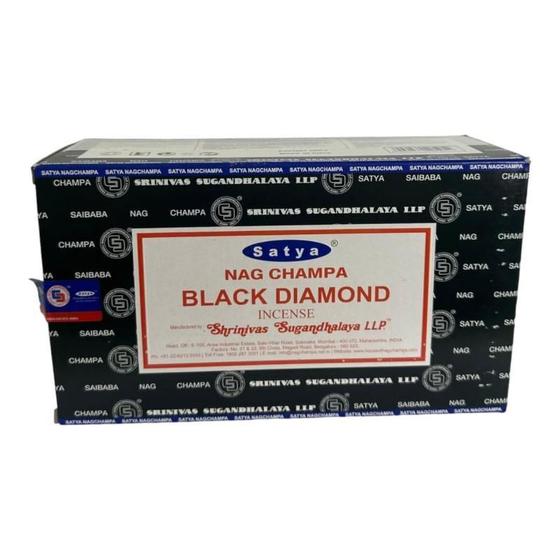 Imagem de Incenso Massala Black Diamond Satya 12 Caixas Com 12 Varetas