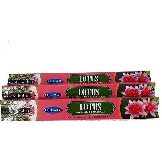 Imagem de Incenso Massala Exotic Lotus Paz - Kit 3 Caixas