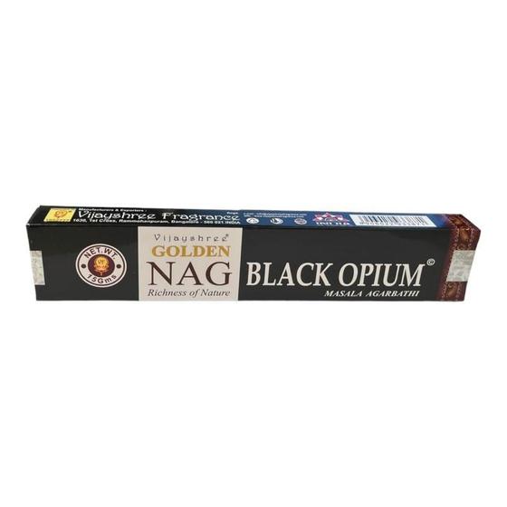 Imagem de Incenso Massala Golden Nag Goloka Black Opium 15 Varetas 35g