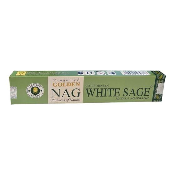 Imagem de Incenso Massala Golden Nag Sálvia Branca White Sage Unidade