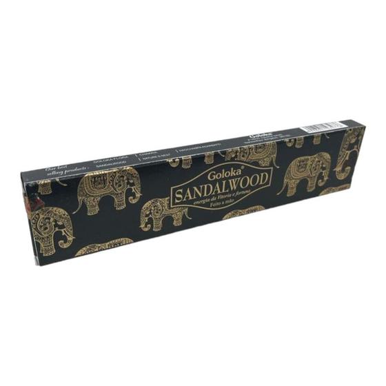 Imagem de Incenso Massala Sandalwood Sândalo Goloka Varetas Cx15g