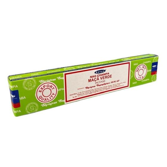 Imagem de Incenso Meditação Maçã Verde Massala Satya Cx Com 12 Varetas