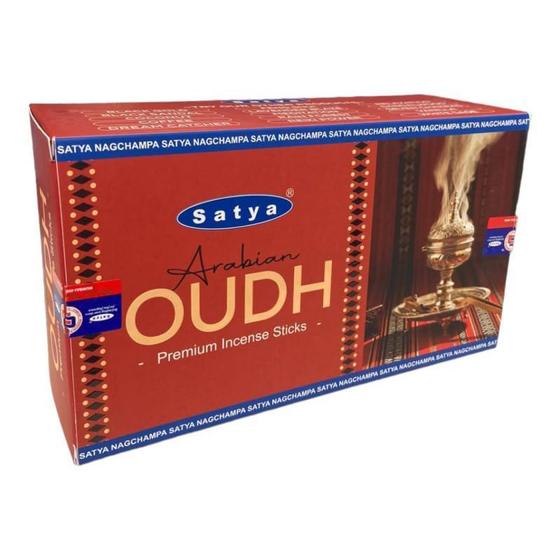 Imagem de Incenso Meditação Massala Arabian Oudh Satya 12Cxs 12Var