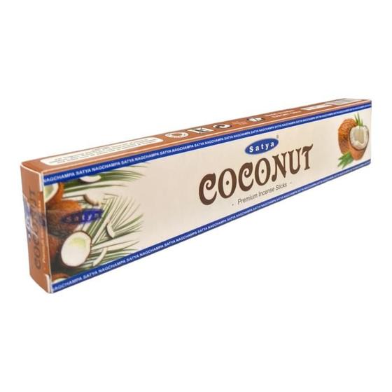 Imagem de Incenso Meditação Massala Coconut Satya Cx C 12 Var