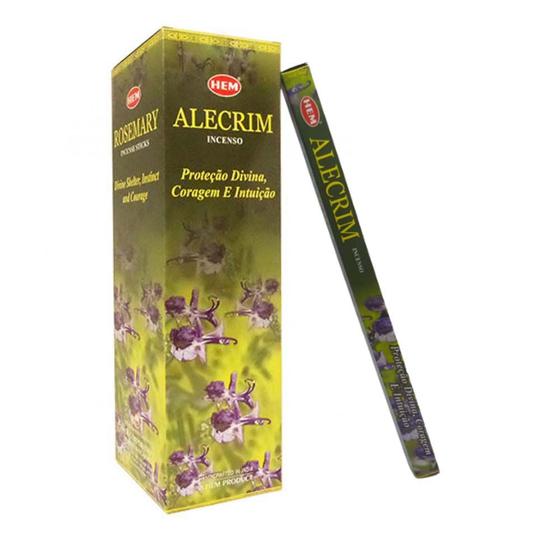 Imagem de Incenso Natural HEM - Alecrim 8 Varetas Purificação Energética Harmonização Ambientes Boas Energias Decorativo Relaxar Meditar