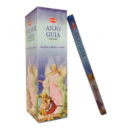 Imagem de Incenso Natural HEM - Anjo Guia 8 Varetas Purificação Energética Harmonização Ambientes Boas Energias Decorativo Relaxar Meditar