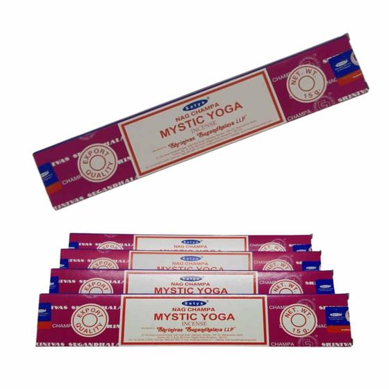 Imagem de Incenso Natural Satya - Mystic Yoga 15g Purificação Energética Harmonização Ambientes Boas Energias Decorativo Relaxar Meditar