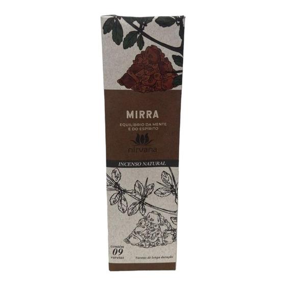 Imagem de Incenso Nirvana Natural Mirra Caixa Com 9 Varetas