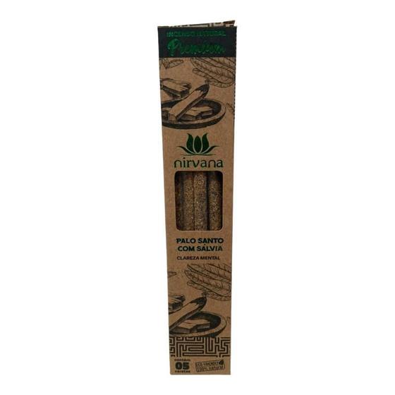 Imagem de Incenso Nirvana Palo Santo Com Sálvia Premium Cx 5 Varetas