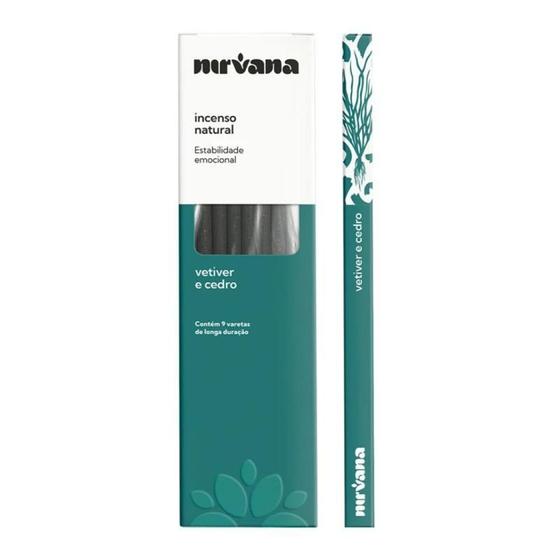 Imagem de Incenso Nirvana Vetiver E Cedro Natural C/9 Var.