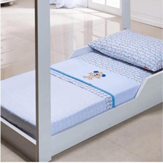 Imagem de Incomfral Jogo de Lençol - Mini Cama 1.00x1.80 Fisher Price - Cachorrinho