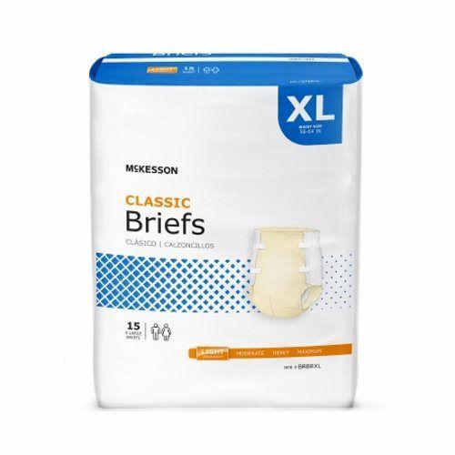 Imagem de Incontinência adulta unissex Breve McKesson Classic Tab Closure X-Large Disposable Light Absorbency Case of 60 by McKesson