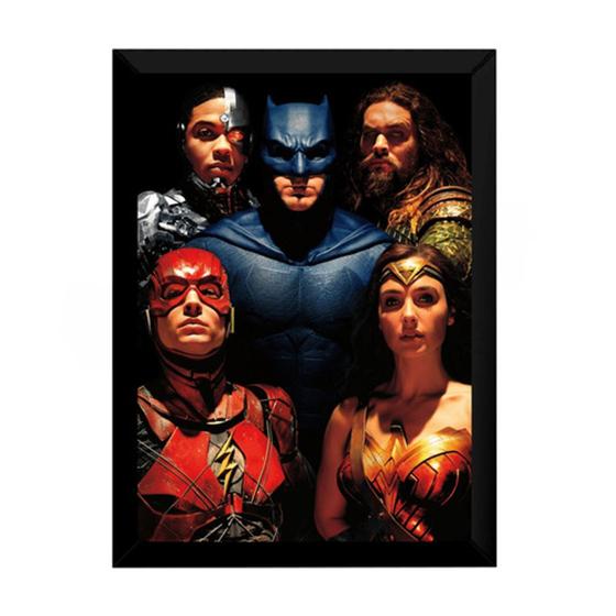 Imagem de Incrivel Arte Quadro Decorativo Liga Da Justiça 42x29