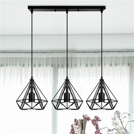 Imagem de Industrial E27 Diamond Ceiling Pendente Lamp para co