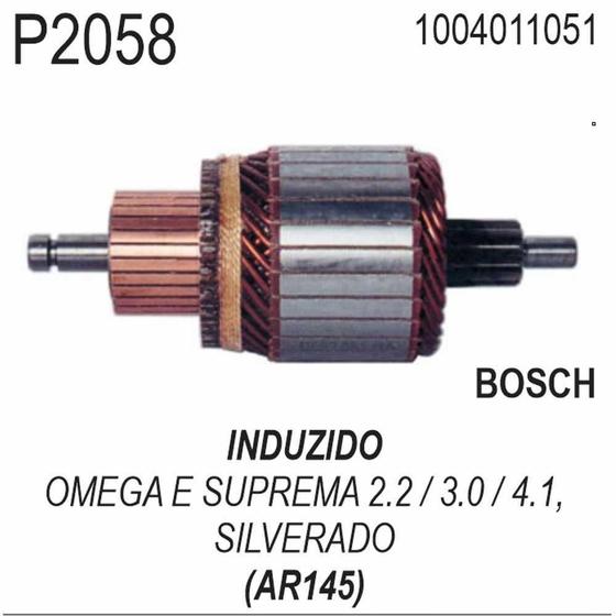 Imagem de INDUZIDO PARTIDA para OMEGA/ SUPREMO 2.2 /3.0/ 4.1 SILVERADO