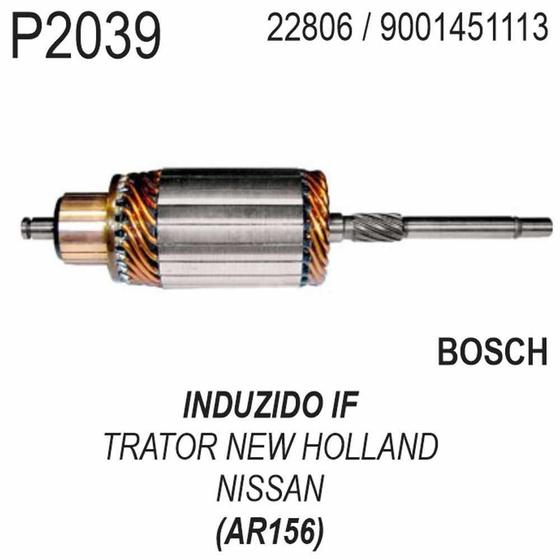 Imagem de INDUZIDO PARTIDA para TRATOR NEW HOLLAND JOHN DEERE NISSAN M