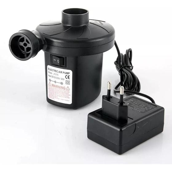 Imagem de Inflador bomba ar compressor eletrico enche bexiga infla desinfla colchao bote inflaveis casa e carro trivolt