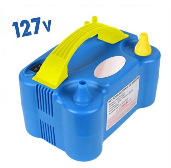 Inflador Elétrico Balão Bexiga Compressor Bomba 2 Bicos Festa Azul 127V Menor preço em Inflador Elétrico Balão Bexiga Compressor Bomba 2 Bicos Festa Azul 127V