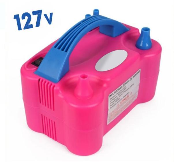 Inflador Elétrico Balão Bexiga Compressor Bomba 2 Bicos Festa Rosa 127v Menor preço em Inflador Elétrico Balão Bexiga Compressor Bomba 2 Bicos Festa Rosa 127v