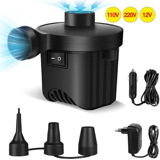 Inflador Elétrico Bomba Ar Colchão Piscina Inflável 110V+ 220V + 12V GT170902 Lorben Menor preço em Inflador Elétrico Bomba Ar Colchão Piscina Inflável 110V+ 220V + 12V GT170902 Lorben
