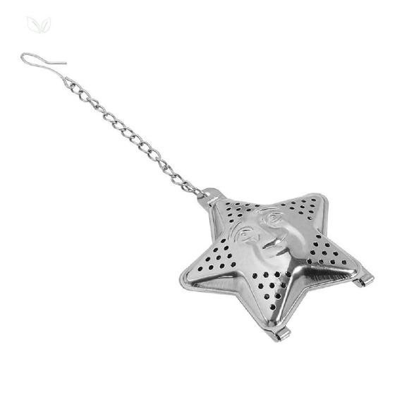 Imagem de Infusor De Cha Formato Estrela Com Corrente Inox