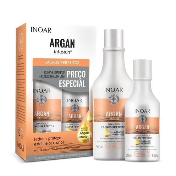 Imagem de Inoar Argan Infusion - Kit Cachos Perfeitos 750ml