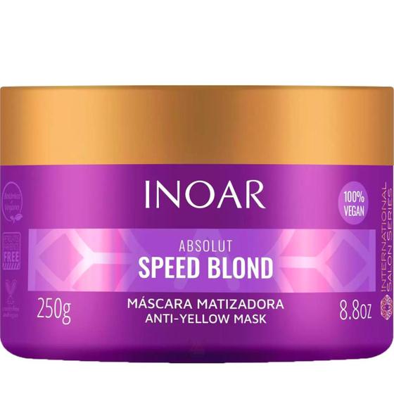 Imagem de Inoar Speed Blond Mascara Matizadora Absolut Desamareladora Loiros Grisalhos Brancos Neutraliza 