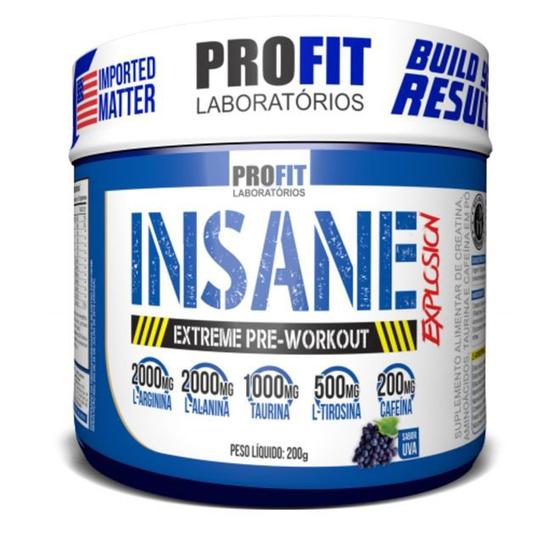 Insane Explosion Extreme PreWorkout 200g Profit PROFIT LABORATÓRIO Pré Treino Magazine Luiza