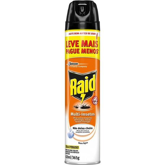 Imagem de Inseticida Aerossol Raid Multi-insetos Base Água Leve Mais Pague Menos 420ml