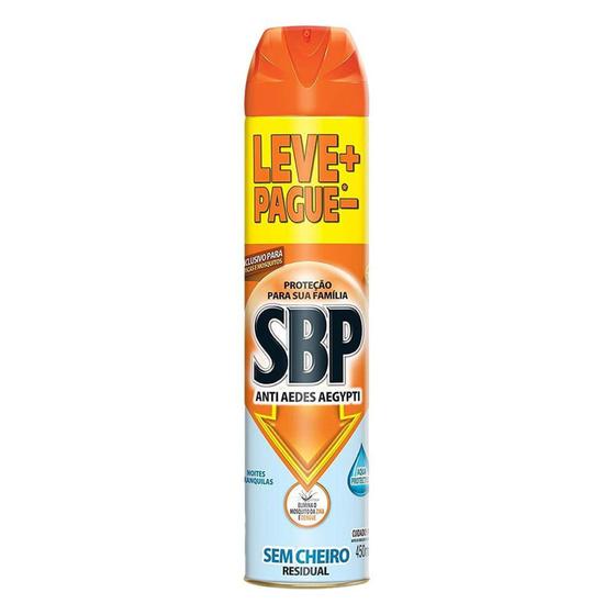 Imagem de Inseticida Anti Aedes Aegypti SBP Aerosol Sem Cheiro 450ml Leve Mais Por Menos