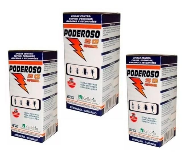 Inseticida Poderoso 25ce Mata Escorpião 3 Unidades 30ml Menor preço em Inseticida Poderoso 25ce Mata Escorpião 3 Unidades 30ml