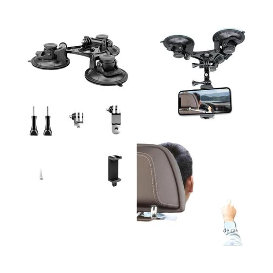 Imagem de Insta360 X3 One X2 GoPro Hero 11 10 9 DJI Action Tripod Mount Triangle Suction Cup Para Smartphone
